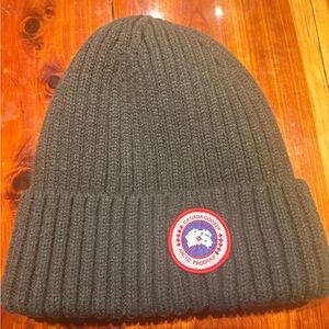 Canada Goose copy Dark Gray Knit Beanie, fleece lined